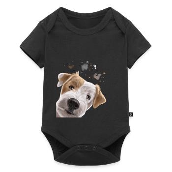 Curious Parson Russel Terrier Dog - Baby Premium short-sleeve bodysuit - black - Front