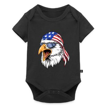 USA Eagle - USA Eagle Biker - Baby Premium short-sleeve bodysuit - black - Front