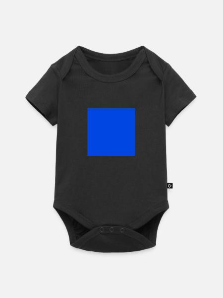 carré bleu - Body à manches courtes Premium Bébé - noir