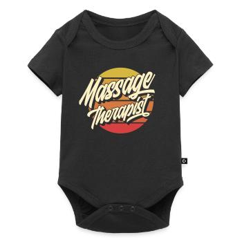 Massage therapist masseur - Baby Premium short-sleeve bodysuit - black - Front