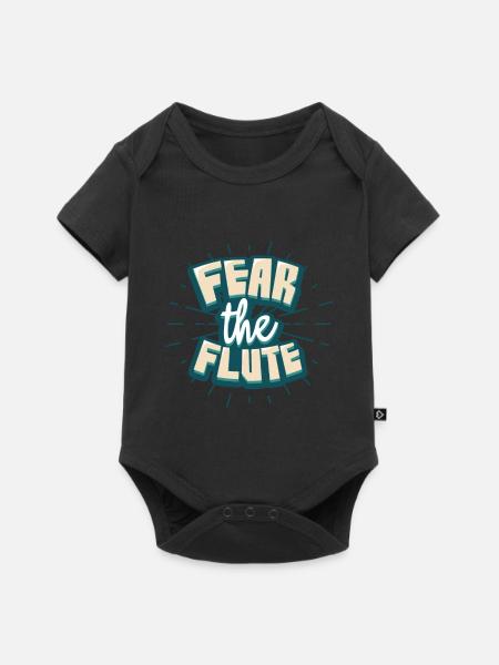 Flöte - Baby Premium Kurzarmbody - Schwarz
