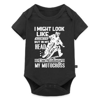 Motocross Riding My Motocross - Body à manches courtes Premium Bébé - noir - Devant