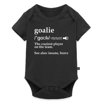 Heroic Ice Hockey Goalkeeper - Ice Hockey Goalkeeper - Baby Premium short-sleeve bodysuit - black - Front