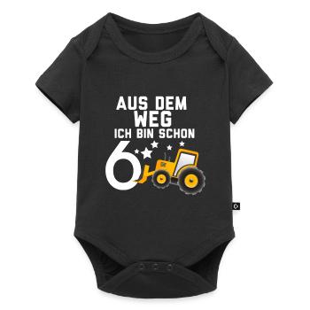 Aus dem Weg Ich bin 6 Jahre Geburtstag Geschenk - Baby Premium Kurzarmbody - Schwarz - Vorne