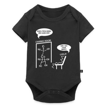 Formules chimiques pour le sucre et les graisses - Body à manches courtes Premium Bébé - noir - Devant