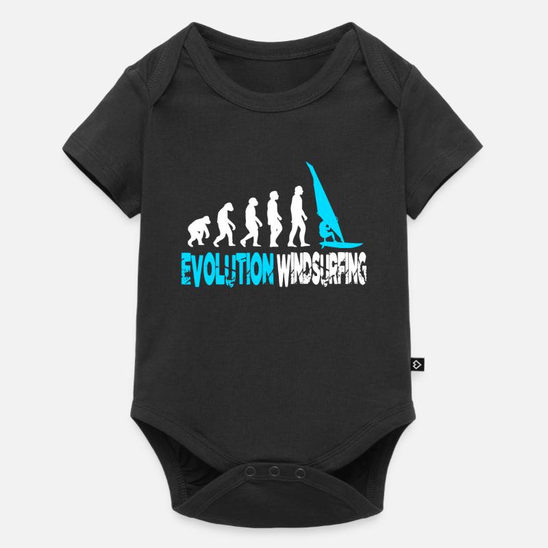 Windsurfen Evolution - Baby Premium Kurzarmbody - Schwarz
