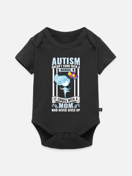Autism Mom Autism Awareness Autism Superhero - Baby Premium Kurzarmbody - Schwarz