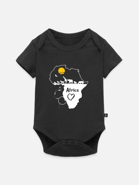 Afrika - Baby Premium Kurzarmbody - Schwarz