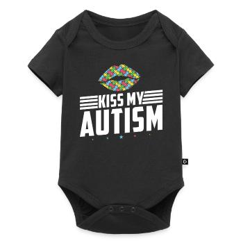 Kiss My Autism Awareness Autism Superhero - Baby Premium short-sleeve bodysuit - black - Front
