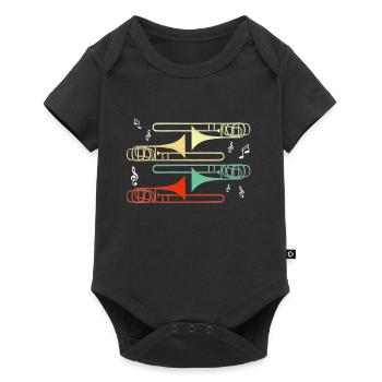 Trombone Instrument Brass Band Trombonist Gift - Body à manches courtes Premium Bébé - noir - Devant