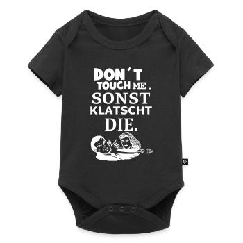 funny saying, please do not touch - Baby Premium short-sleeve bodysuit - black - Front