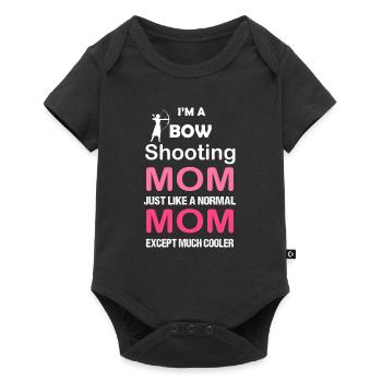 Bogenschießen Mutter Muttertag Geschenk - Baby Premium Kurzarmbody - Schwarz - Vorne