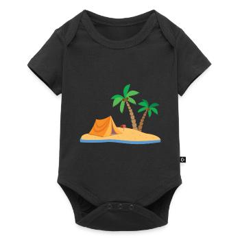 AC New Horizon Island Nook Residents Gaming Fishing - Body à manches courtes Premium Bébé - noir - Devant