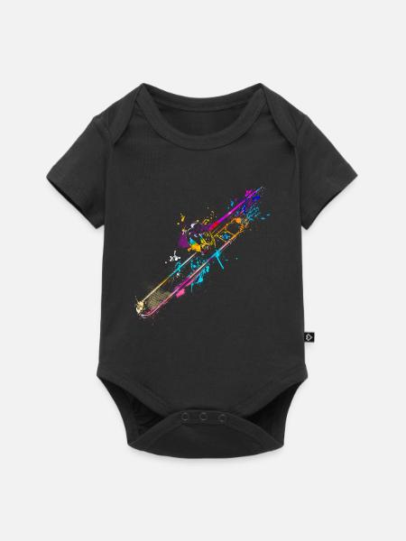 Posaunist | Posaune Geschenk für Posaunenspieler - Baby Premium Kurzarmbody - Schwarz