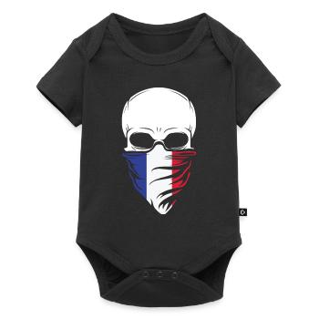 Dia De Los Muertos - France Skull - Body à manches courtes Premium Bébé - noir - Devant