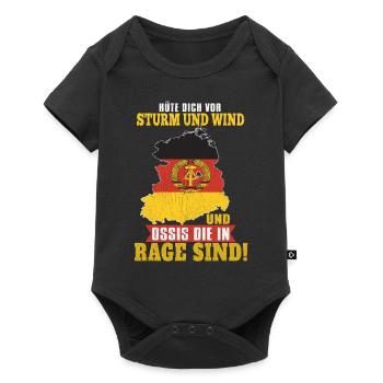 Hüte Dich Vor Sturm Und Wind Und Ossis Die In Rage - Baby Premium Kurzarmbody - Schwarz - Vorne