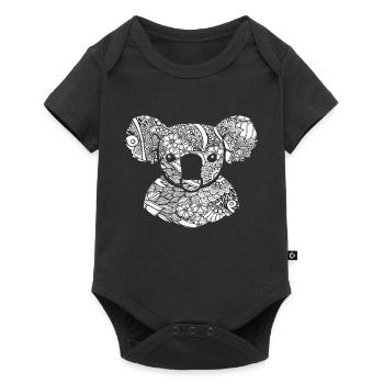 Koala Koala Floral Pattern - Baby Premium short-sleeve bodysuit - black - Front