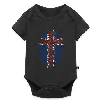 TEAM ICELAND - Baby Premium Kurzarmbody - Schwarz - Vorne