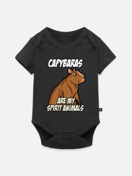 Capybaras sind meine Geistertiere - Baby Premium Kurzarmbody - Schwarz
