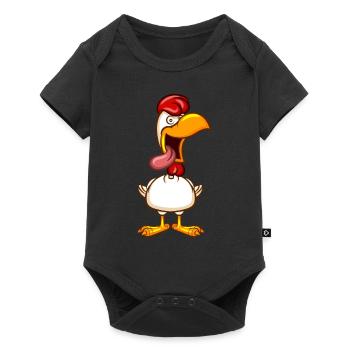 Crazy Chicken - Baby Premium short-sleeve bodysuit - black - Front