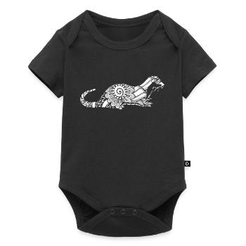 Otter Otter Floral Pattern - Baby Premium short-sleeve bodysuit - black - Front
