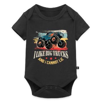 J'aime les gros camions et je ne peux pas mentir tout-petit - Monst - Body à manches courtes Premium Bébé - noir - Devant