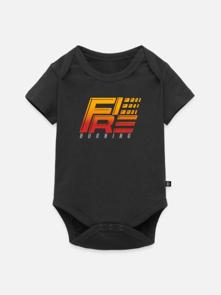 Feuer - Baby Premium Kurzarmbody - Schwarz