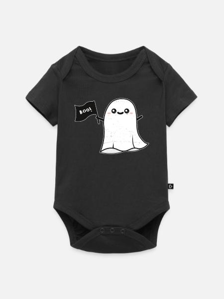 Geist Buh - Baby Premium Kurzarmbody - Schwarz