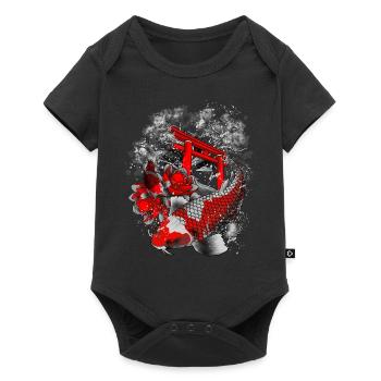 Asiatique Koi Geisha Japon - Body à manches courtes Premium Bébé - noir - Devant
