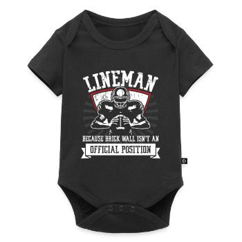 Lineman because the brick wall | Football team - Baby Premium short-sleeve bodysuit - black - Front