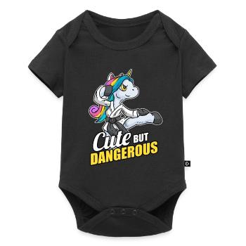 Cute But Dangerous Karaté Licorne Arts martiaux - Body à manches courtes Premium Bébé - noir - Devant