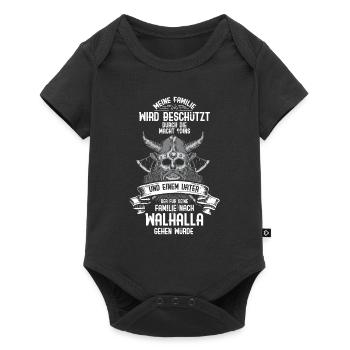 Odin Nordische Mythologie & Wikinger Walhalla - Baby Premium Kurzarmbody - Schwarz - Vorne