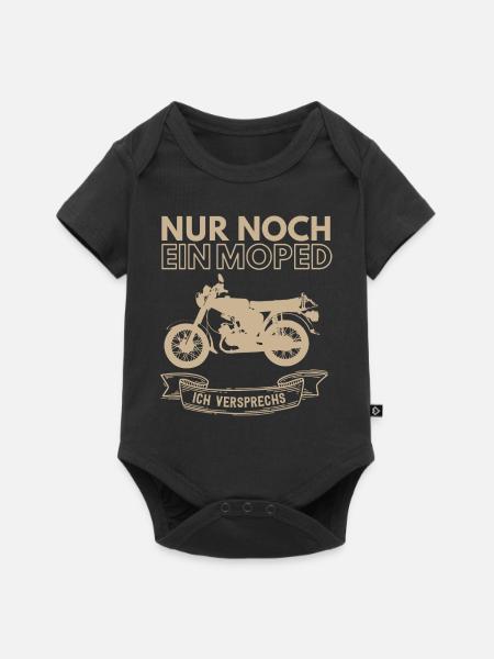 Simson S51 Geschenkidee ,DDR Moped 2 Takter Spruch - Baby Premium Kurzarmbody - Schwarz