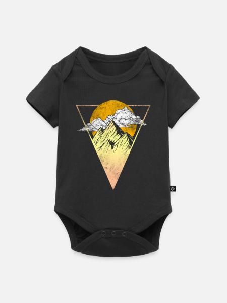 Berge Sonne Natur Wandern - Baby Premium Kurzarmbody - Schwarz