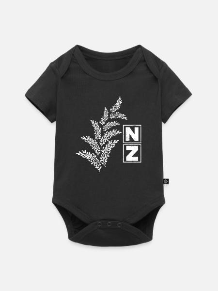 Neuseeland Australien - Baby Premium Kurzarmbody - Schwarz