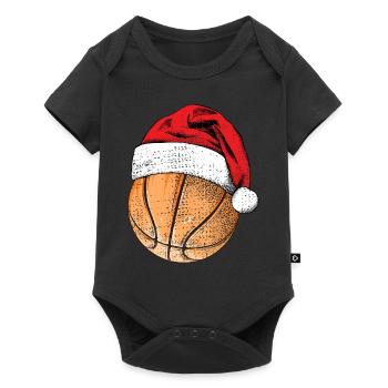 Basketball Santa T Shirt Merry Christmas Gift - Body à manches courtes Premium Bébé - noir - Devant
