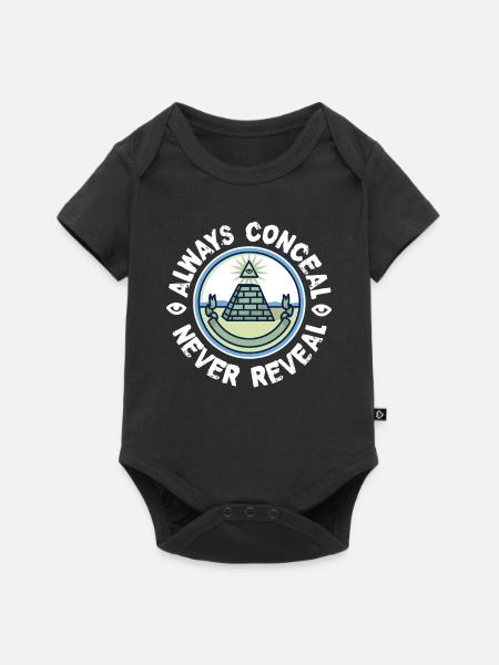 Freimaurer Verschweigen - Baby Premium Kurzarmbody - Schwarz
