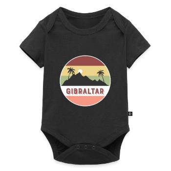 Gibraltar retro country and countries - Baby Premium short-sleeve bodysuit - black - Front