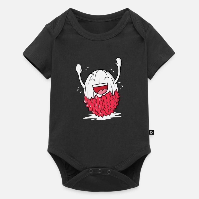 Litschi Lychee - Baby Premium Kurzarmbody - Schwarz