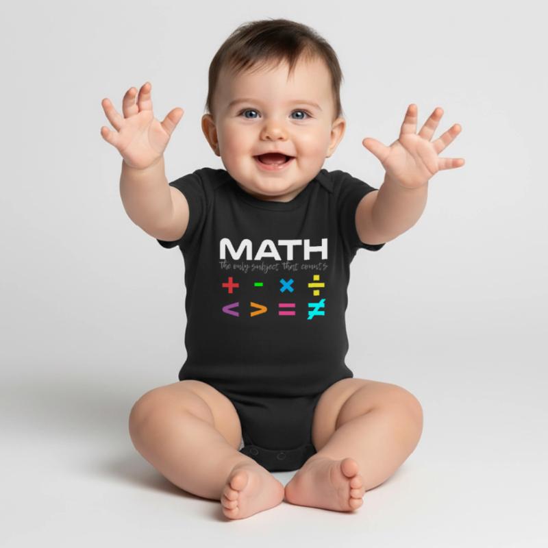 Math math mathematician numbers formulas Baby Premium short-sleeve bodysuit