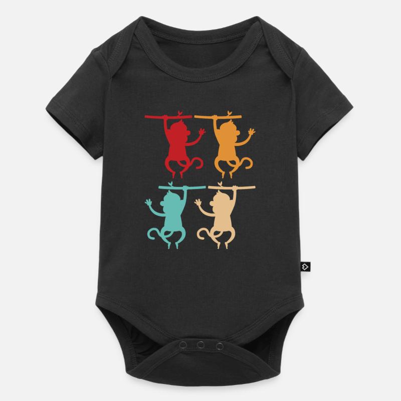 Affe - Baby Premium Kurzarmbody - Schwarz