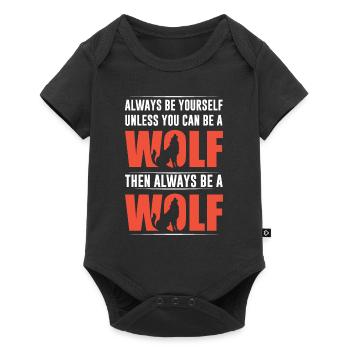 Loup - Body à manches courtes Premium Bébé - noir - Devant
