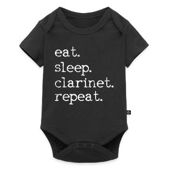 clarinet - Baby Premium short-sleeve bodysuit - black - Front