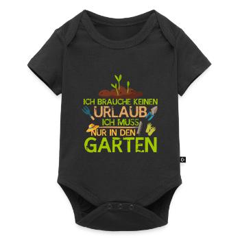 Garten Urlaub Design - Baby Premium Kurzarmbody - Schwarz - Vorne