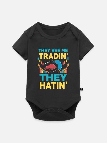Börse Forex Trading - Baby Premium Kurzarmbody - Schwarz