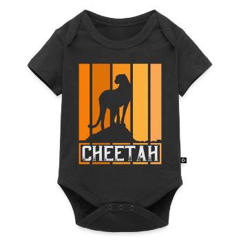 Retro cheetah - Baby Premium short-sleeve bodysuit - black - Front