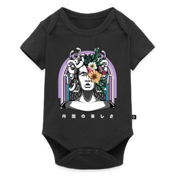 Vaporwave Aesthetic Medusa Otaku Japan lovers - Baby Premium short-sleeve bodysuit - black - Front