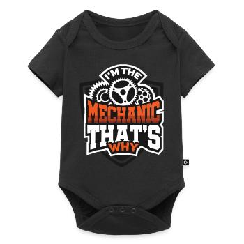I'm A Mechanic Aircraft Mechanic Diesel Mechanic - Baby Premium short-sleeve bodysuit - black - Front