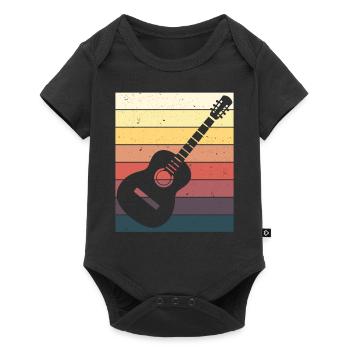 Joueur de guitare Cadeau guitare acoustique - Body à manches courtes Premium Bébé - noir - Devant