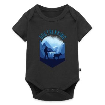 Dog trekking hiking with dog Canicross gift - Baby Premium short-sleeve bodysuit - black - Front